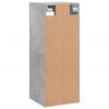 vidaXL Dulap montat pe perete, gri beton, 34,5x34x90 cm
