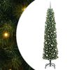 vidaXL Brad de Crăciun artificial Verde 240 cm PVC și oțel și plastic