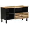 vidaXL Dulap TV, negru, 80x33,5x46 cm, lemn masiv de mango brut