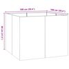 vidaXL Jardinieră Rusty 100x100x80 cm Oțel pentru intemperii