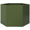 vidaXL Jardinieră grădină verde măsliniu 69x60x45 cm oțel hexagonal