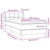 vidaXL Pat box spring cu saltea, albastru &icirc;nchis, 80x220 cm, catifea