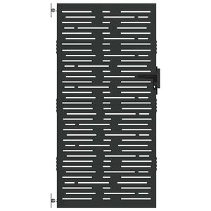 vidaXL Poartă de grădină Negru 85 x 175 cm Oțel vopsit &icirc;n pulbere