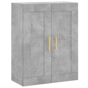 vidaXL Dulap pe perete, gri beton, 69,5x34x90 cm, lemn prelucrat