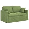 vidaXL Canapea 2 pcs Verde deschis