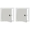 vidaXL Panou de Acces 2 pcs Alb 23 x 23 x 3 cm Oțel