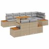 vidaXL Set de canapele pentru grădină 9 buc. Bej Rattan poli
