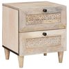 vidaXL Dulap de noapte Alb 40 x 33 x 46 cm Lemn prelucrat