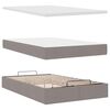 vidaXL Cadru de pat otoman cu saltea Taupe 120x200cm Material