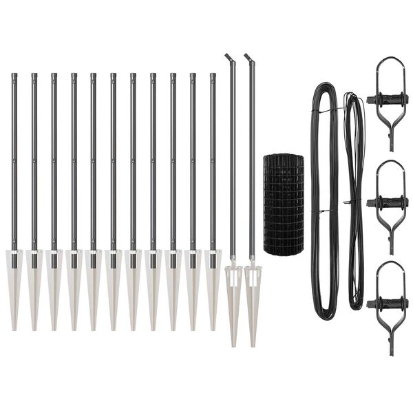 vidaXL Gard cu St&acirc;lp Gri 0,4 x 25 m Oțel și PVC