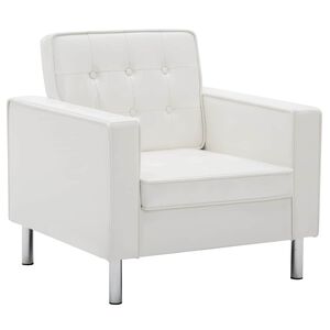 vidaXL Fotoliu alb 75x70x75 cm piele ecologică
