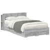 vidaXL Cadru de pat cu depozitare cu headboard Sonoma gri 120 x 190 cm
