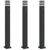 vidaXL Lampă exterioară de podea cu senzor, negru, 110 cm, aluminiu