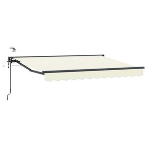 vidaXL Cort electric retractabil Crem și Antracit 2,5 x 2 m