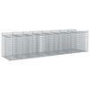 vidaXL Pat ridicat din gabion 4 buc. 400 x 100 x 100 cm Argintiu