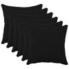vidaXL Husă pentru pernă 6 buc. HEERLEN Negru 30 x 30 cm Boucl&eacute;