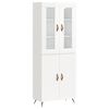 vidaXL Dulap &icirc;nalt, alb extralucios, 69,5x34x180 cm, lemn compozit