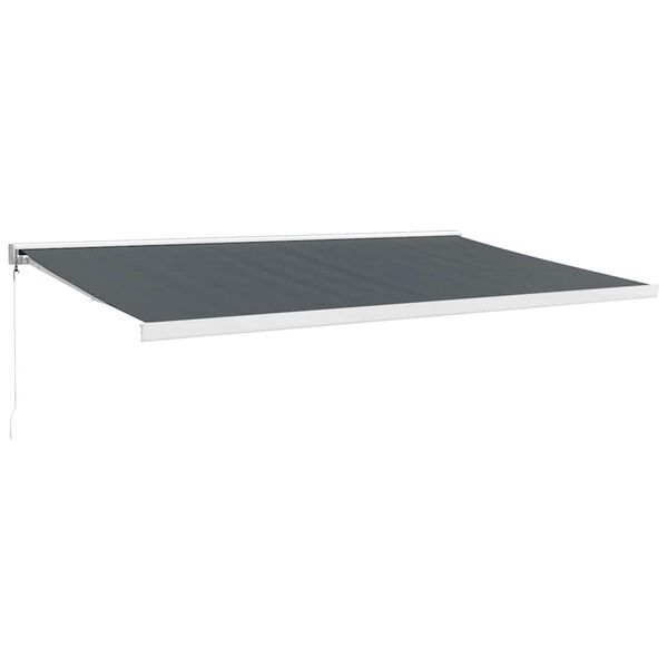 vidaXL Copertină retractabilă, antracit, 5x3 m, textil și aluminiu
