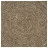 vidaXL Covor de zonă Natural și Negru 160 x 160 cm Iută