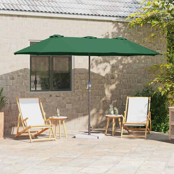 vidaXL Parasol de Grădină Verde 370 x 197 x 239 cm
