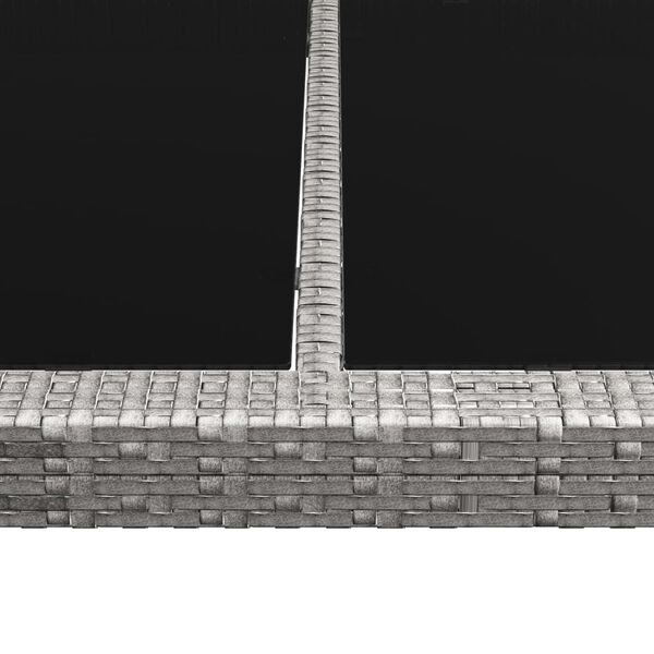 vidaXL Masă de exterior, gri, 200x150x74 cm, poliratan