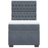 vidaXL Pat box spring cu saltea, gri închis, 100x200 cm, catifea