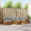 vidaXL Set canapea sectională cu pernă 8 pcs Gri natural și deschis