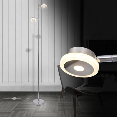 Lampă podea ajustabilă cu 2 abajururi și LED-uri încorporate, 2 x 5 W