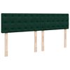 vidaXL Pat box spring cu saltea, verde &icirc;nchis, 180x200 cm, catifea