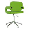 vidaXL Scaune de sufragerie pivotante 4 buc. piele artificială verde