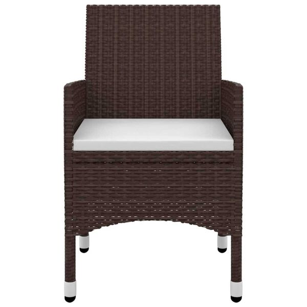 vidaXL Set mobilier de grădină cu perne, 9 piese, poliratan și sticlă