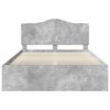 vidaXL Cadru de pat Gri Concret 150 x 200 cm Lemn de pin masiv