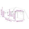 vidaXL Seră cu cadru pop-up cu acoperiș Verde 290 x 870 x 315 cm Fier