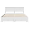 vidaXL Cadru de pat cu headboard Alb 200 x 200 cm Lemn compozit