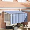 vidaXL Cortina Retractabilă Albastru și Alb 300 x 200 cm