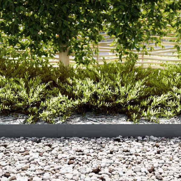 vidaXL Margine pentru gazon 20 pcs Antracit 100 x 0.05 x 20 cm