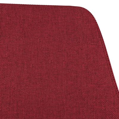 vidaXL Scaun de bucătărie pivotant, roșu vin, material textil
