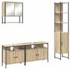 vidaXL Set de mobilier pentru baie 4 buc. Stejar Sonoma Lemn prelucrat