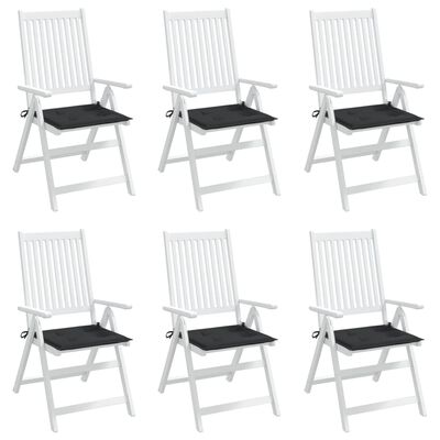 vidaXL Perne scaune grădină 6 buc. negru 40x40x3 cm țesătură Oxford
