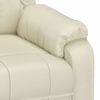 vidaXL Fotoliu de masaj, crem, piele ecologică