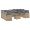 vidaXL Set canapele de grădină cu perne, 10 piese, bej, poliratan