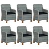 vidaXL Set mobilier de grădină, 7 piese, gri deschis