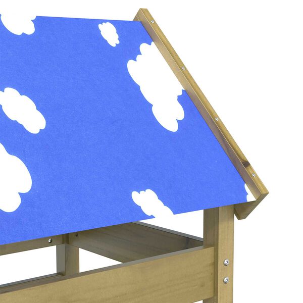 vidaXL Turn de joacă Maro 85 x 52,5 x 239 cm Lemn impregnate solid