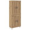 vidaXL Bufet Stejar Artizanal 69,5 x 34 x 180 cm Lemn prelucrat
