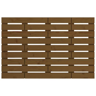 vidaXL Tăblie de pat pentru perete, maro miere, 81x3x63 cm, lemn pin