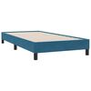 vidaXL Pat box spring cu saltea, albastru &icirc;nchis, 90x210 cm, catifea