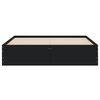 vidaXL Cadru pat cu sertare negru extralucios 150x200cm lemn prelucrat
