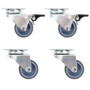 vidaXL Roți pivotante duble, 4 buc., 50 mm