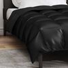 vidaXL Duvet de iarnă Negru 140 x 220 cm Satin și Microfibra