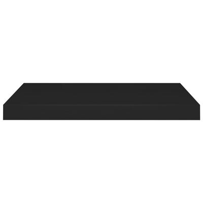 vidaXL Rafturi de perete suspendate, 2 buc., negru, 60x23,5x3,8 cm MDF
